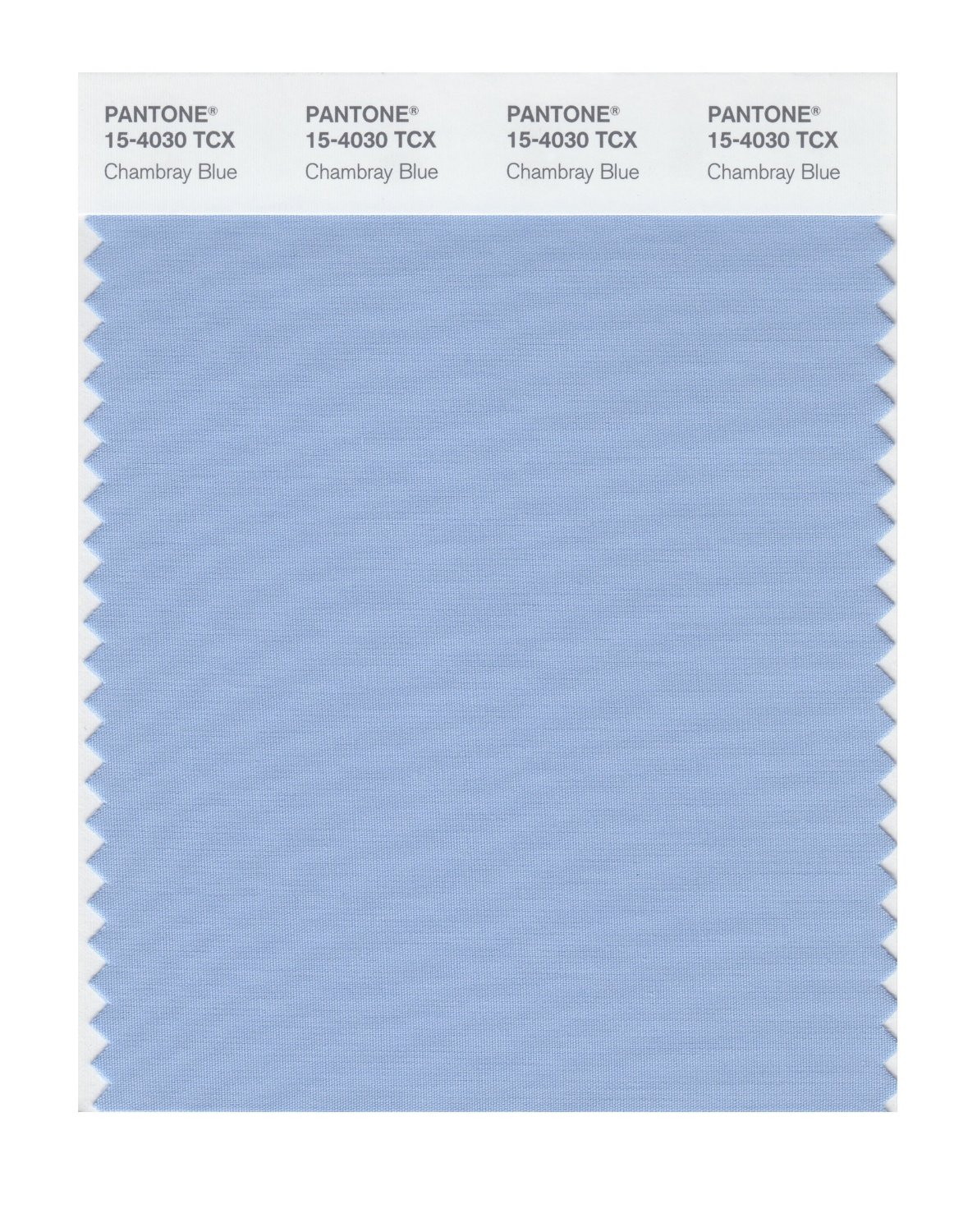 Pantone Cotton Swatch 15-4030 Chambray Blue