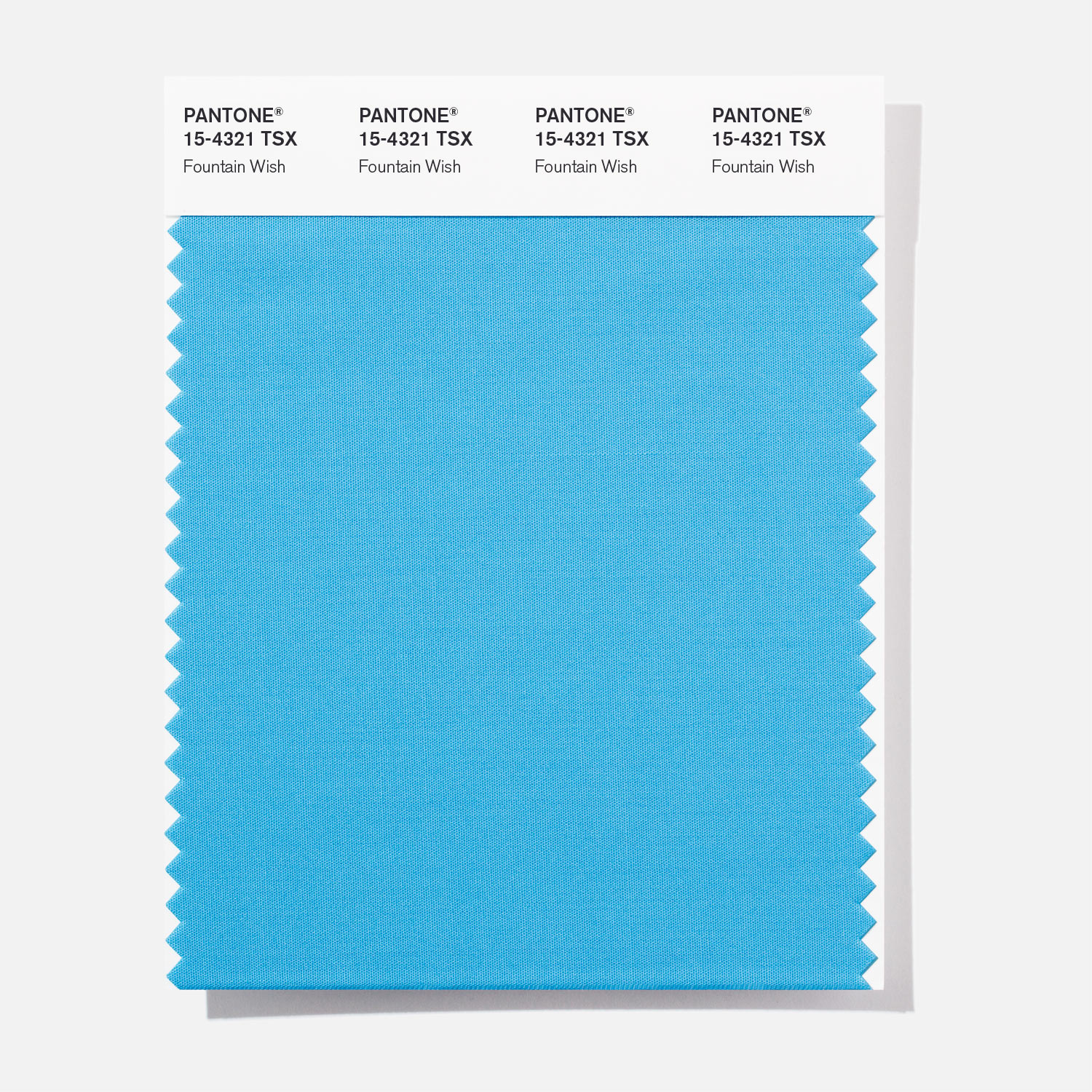 Pantone Polyester Swatch 15-4321 Fountain Wis