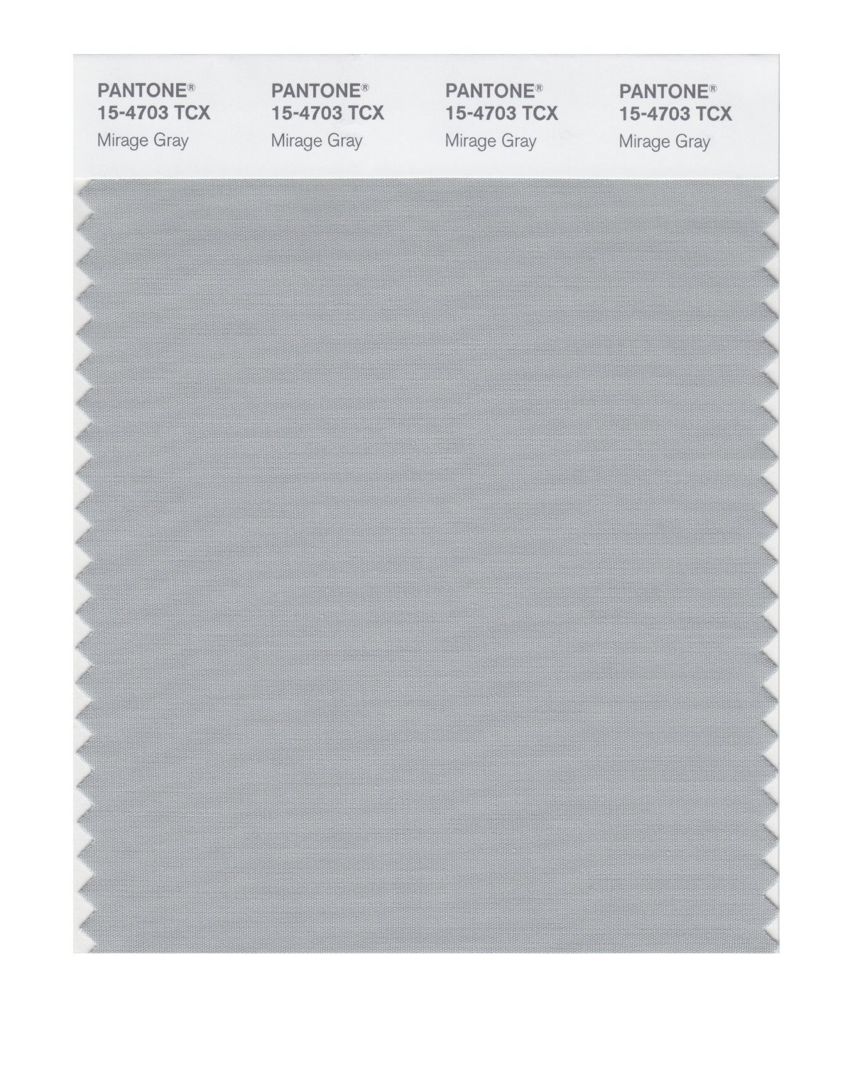 Pantone Cotton Swatch 15-4703 Mirage Gray