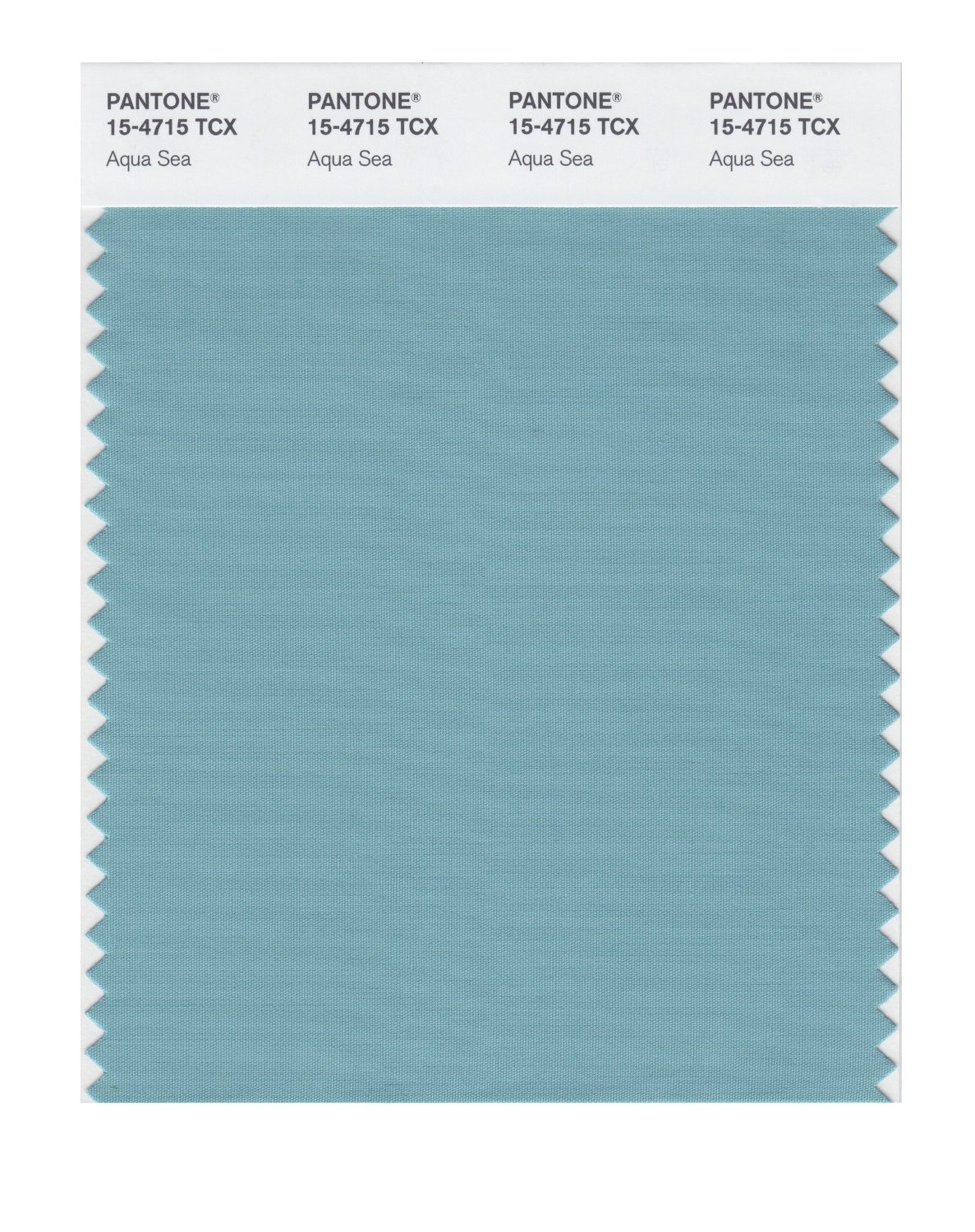 Pantone Cotton Swatch 15-4715 Aqua Sea