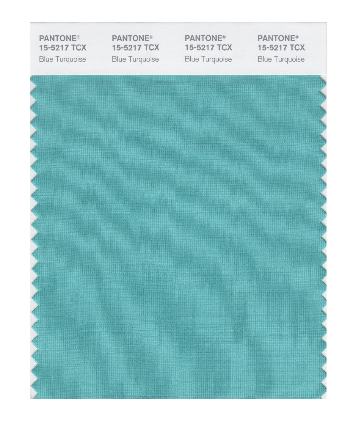 Pantone Cotton Swatch 15-5217 Blue Turquoise