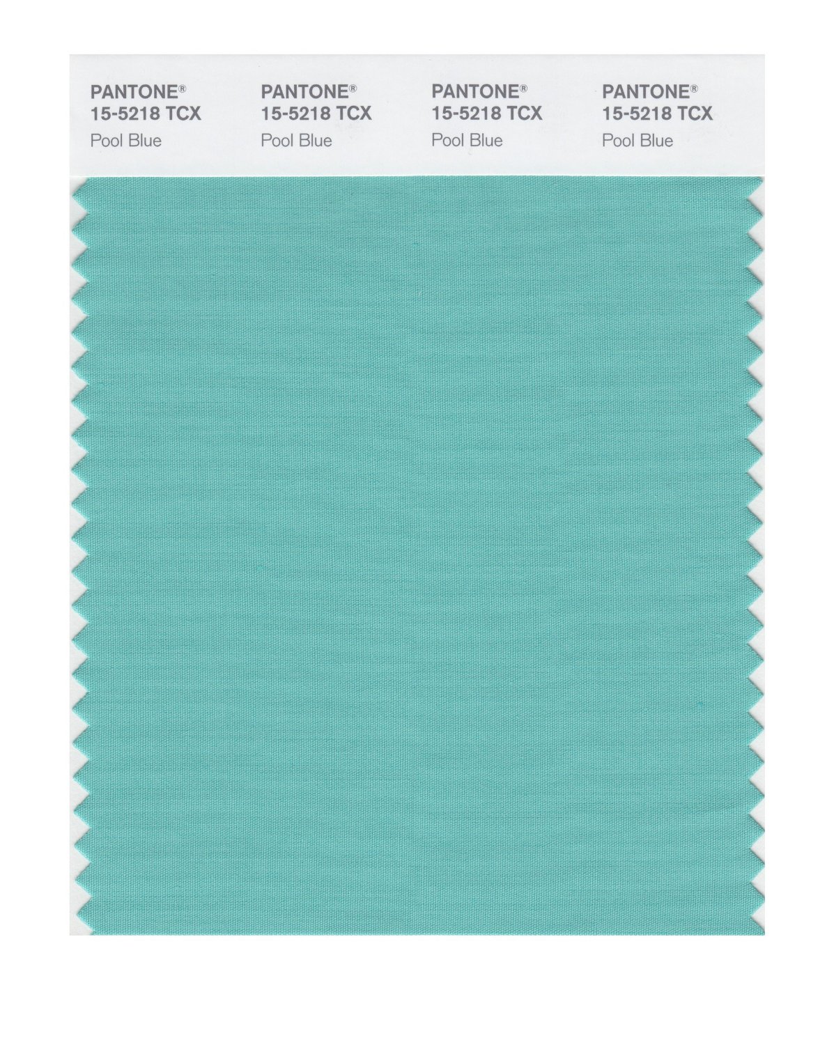 Pantone Cotton Swatch 15-5218 Pool Blue