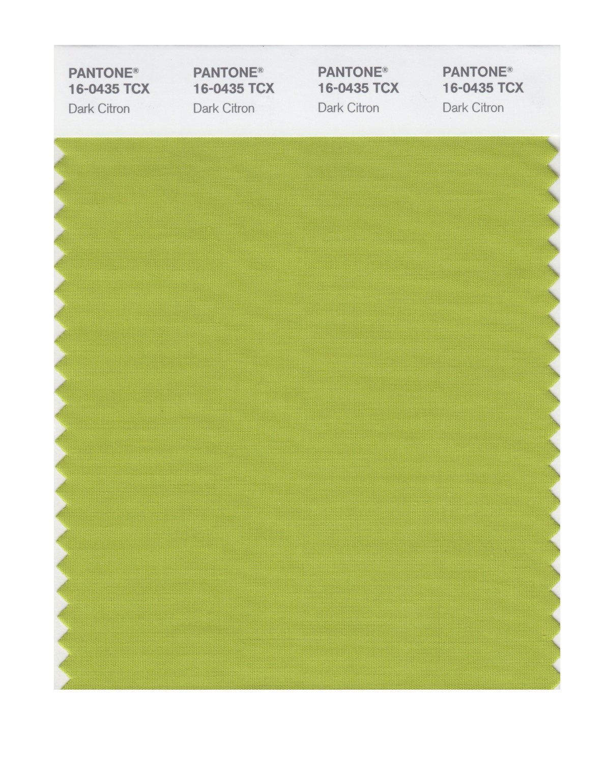 Pantone Cotton Swatch 16-0435 Dark Citron