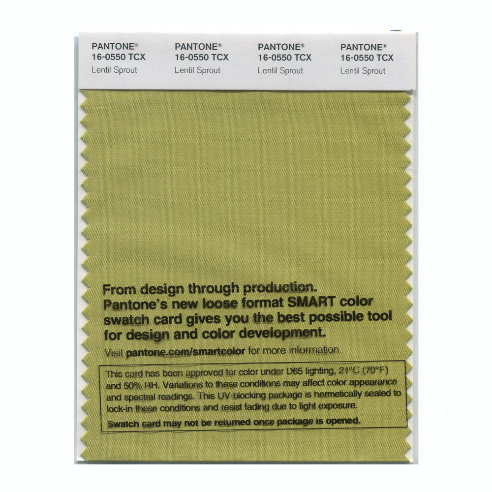 Pantone Cotton Swatch 16-0550 Lentil Sprout