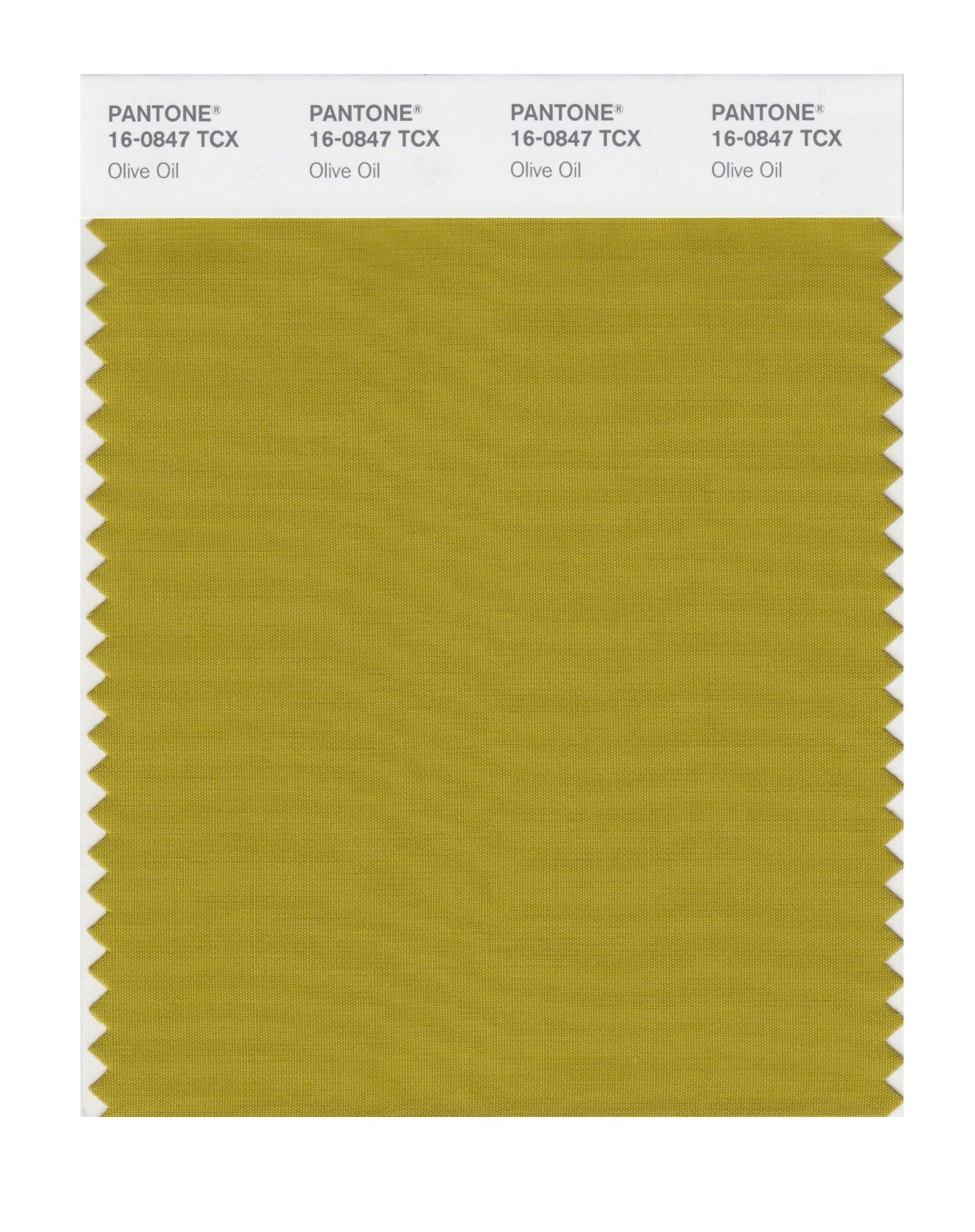 Pantone Cotton Swatch 16-0847 Olive Oil