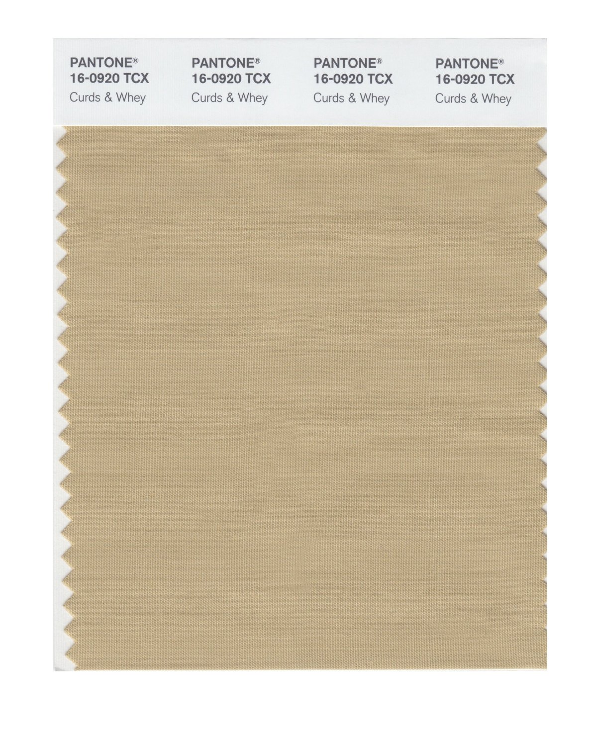 Pantone Cotton Swatch 16-0920 Curds & Whey
