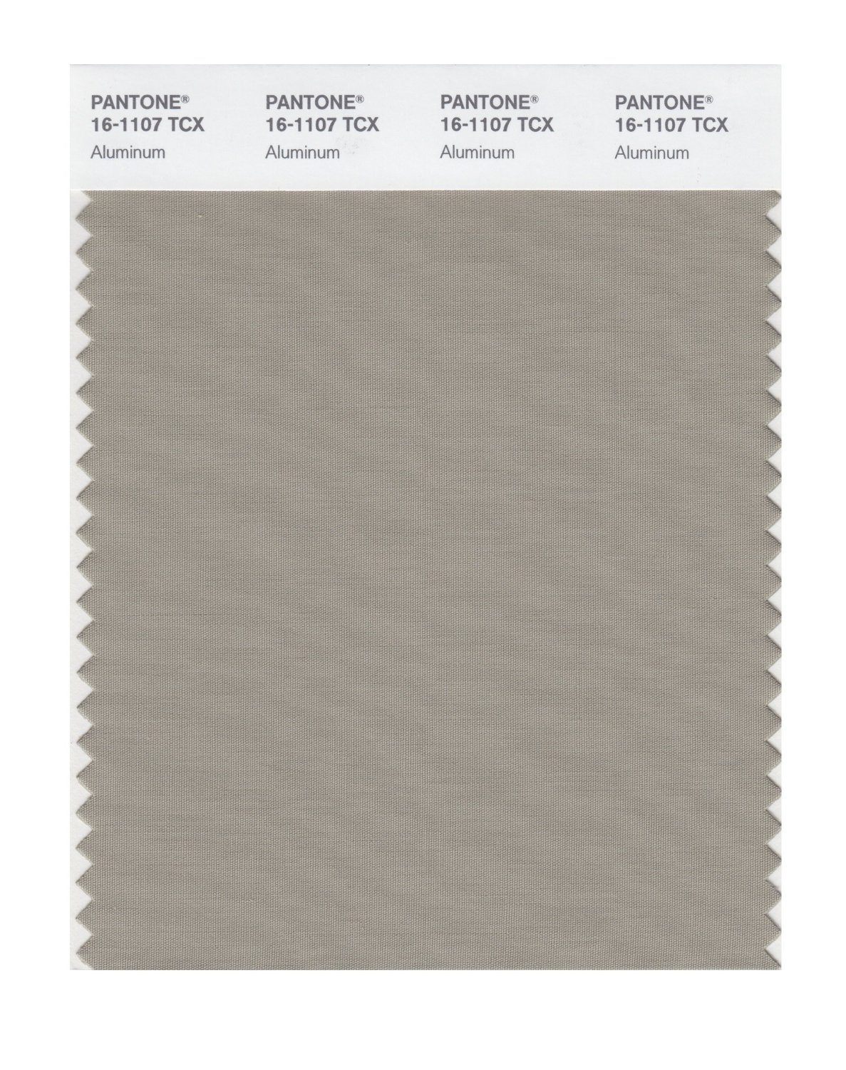 Pantone Cotton Swatch 16-1107 Aluminum