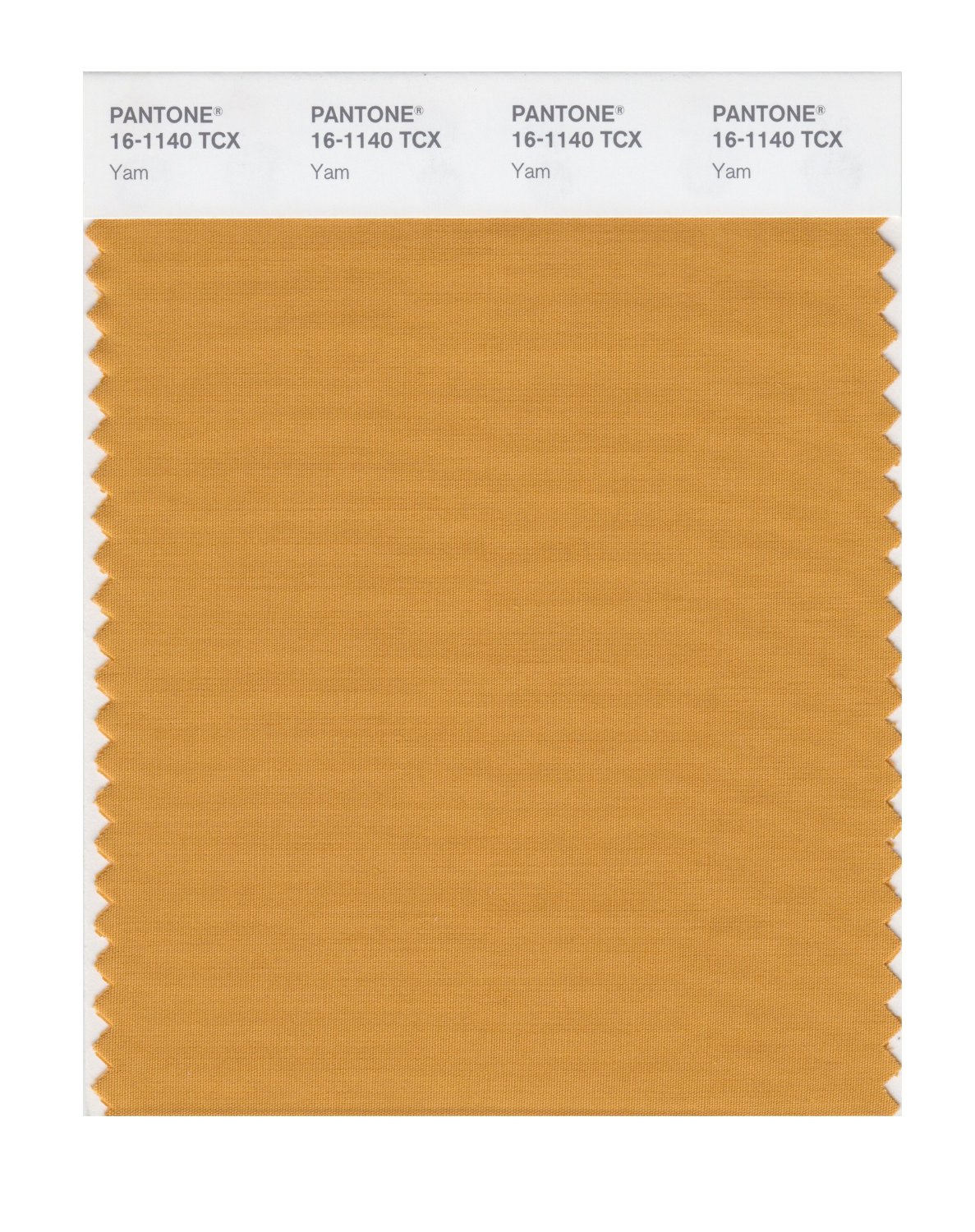 Pantone Cotton Swatch 16-1140 Yam