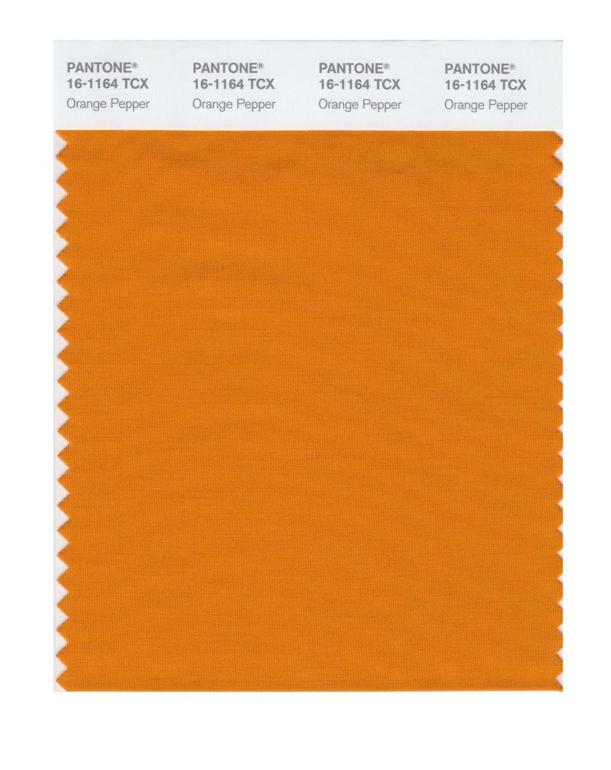 Pantone Cotton Swatch 16-1164 Orange Pepper