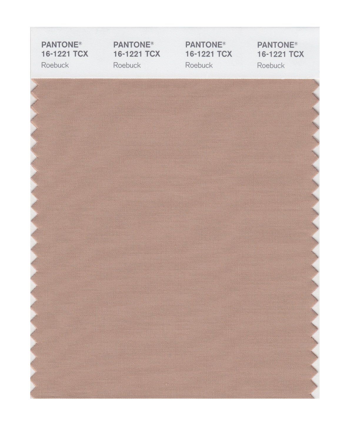 Pantone Cotton Swatch 16-1221 Roebuck