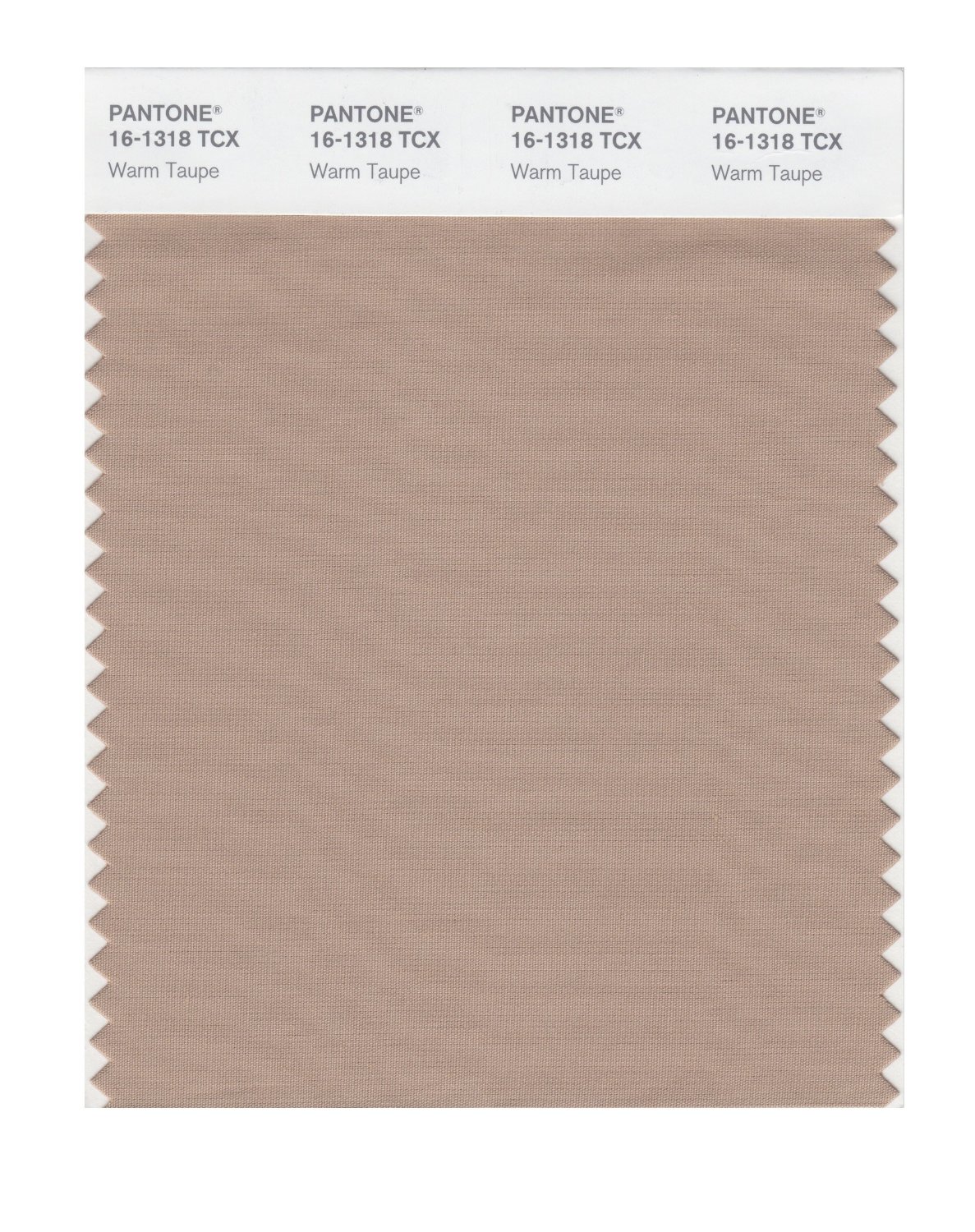 Pantone Cotton Swatch 16-1318 Warm Taupe