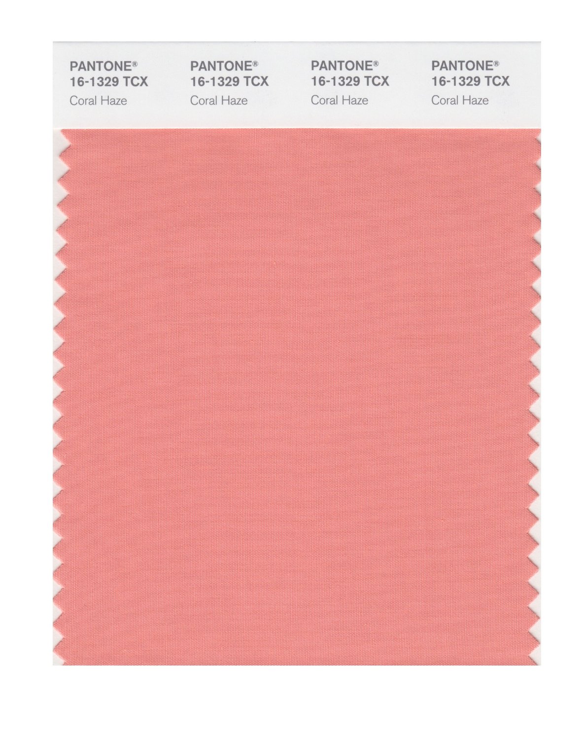 Pantone Cotton Swatch 16-1329 Coral Haze