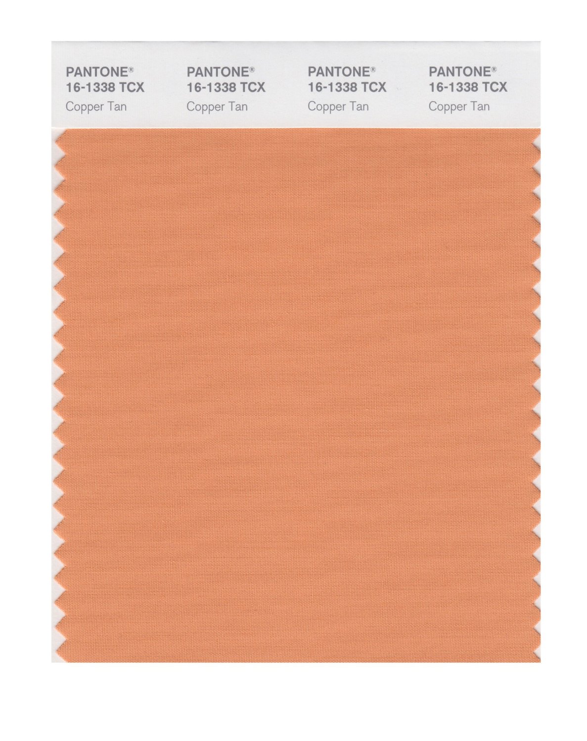 Pantone Cotton Swatch 16-1338 Copper Tan