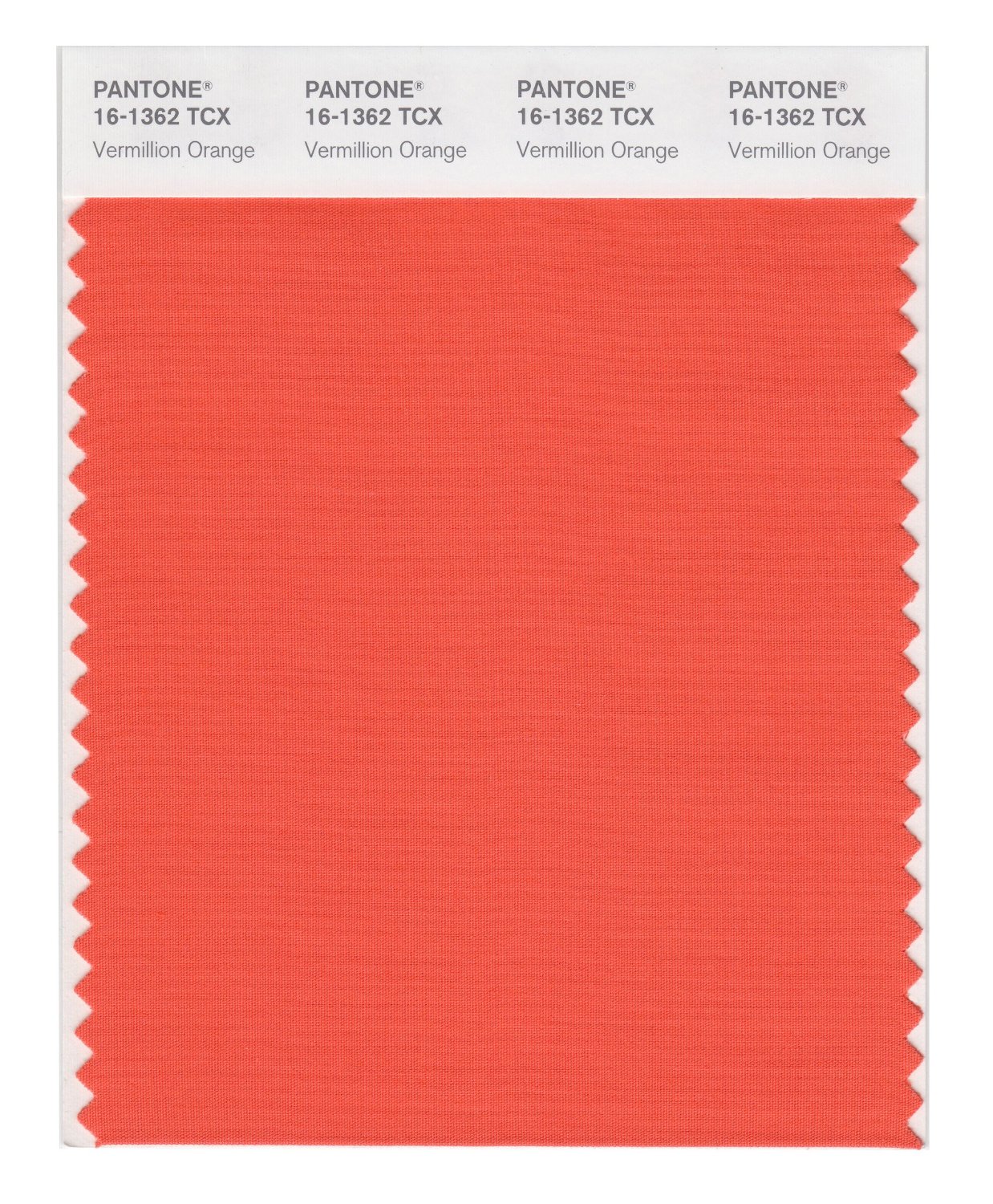 Pantone Cotton Swatch 16-1362 Verm Orange