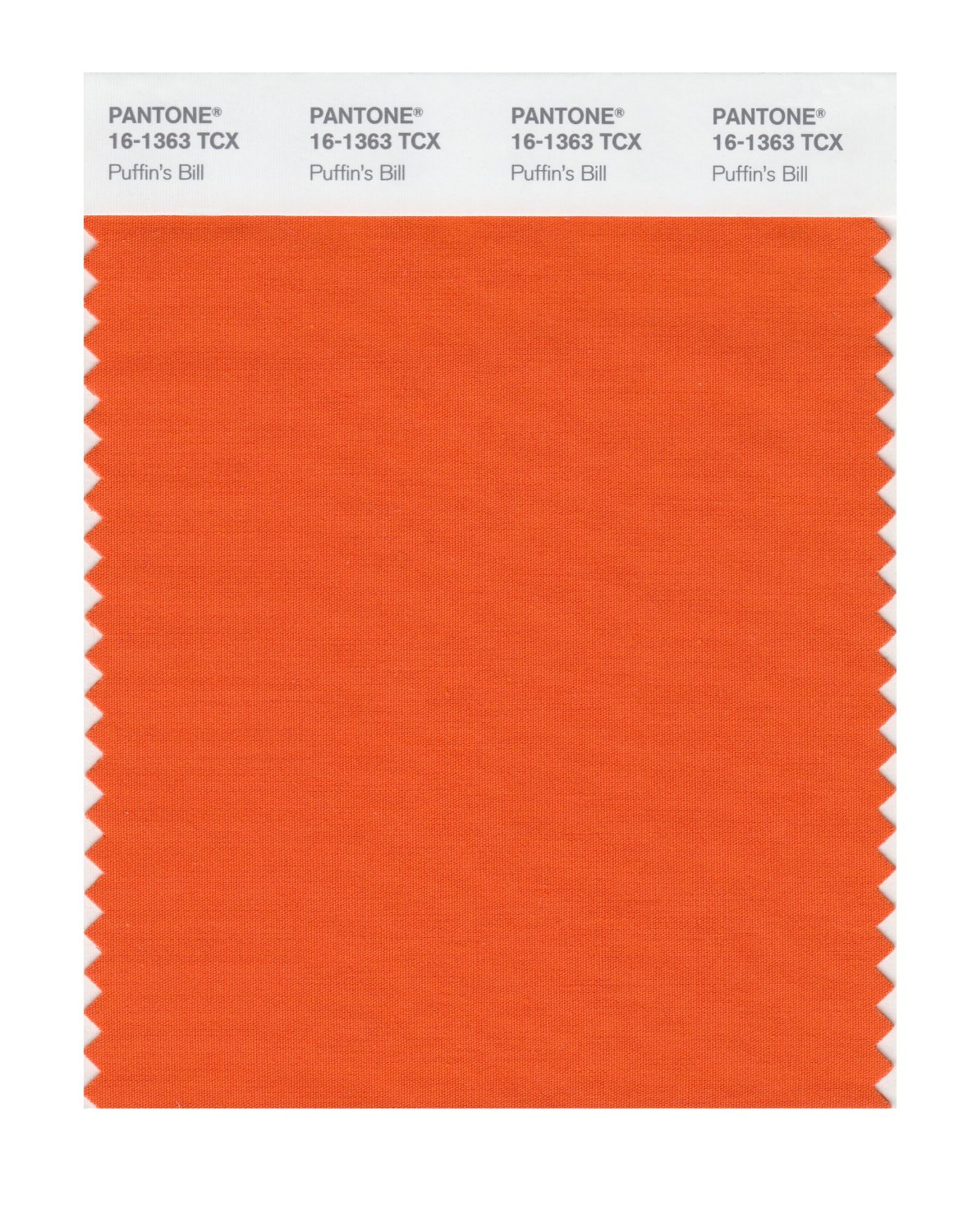 Pantone Cotton Swatch 16-1363 Puffin's Bill