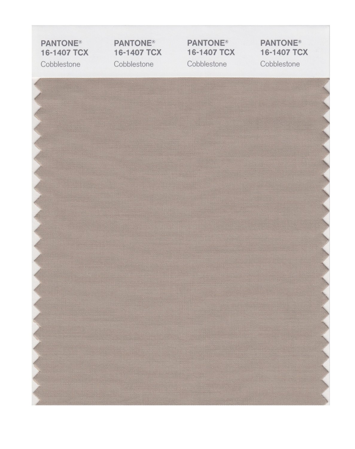 Pantone Cotton Swatch 16-1407 Cobblestone