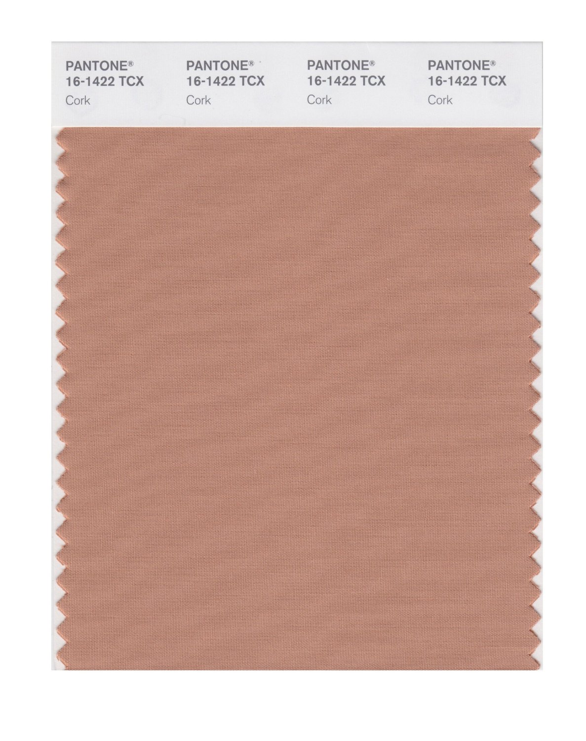 Pantone Cotton Swatch 16-1422 Cork