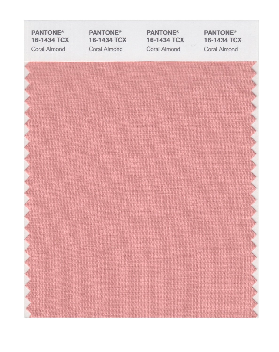 Pantone Cotton Swatch 16-1434 Coral Almond