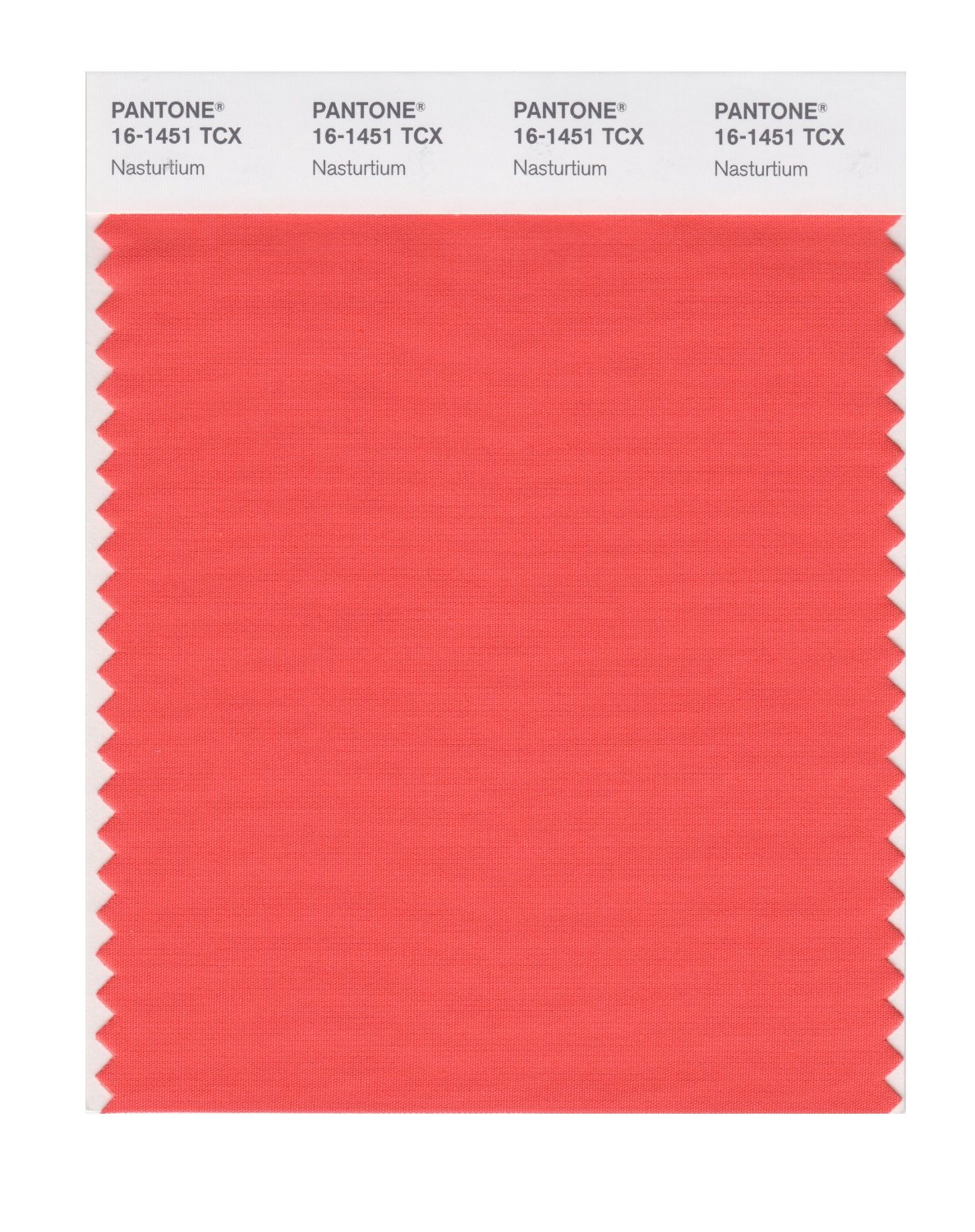 Pantone Cotton Swatch 16-1451 Nasturtium