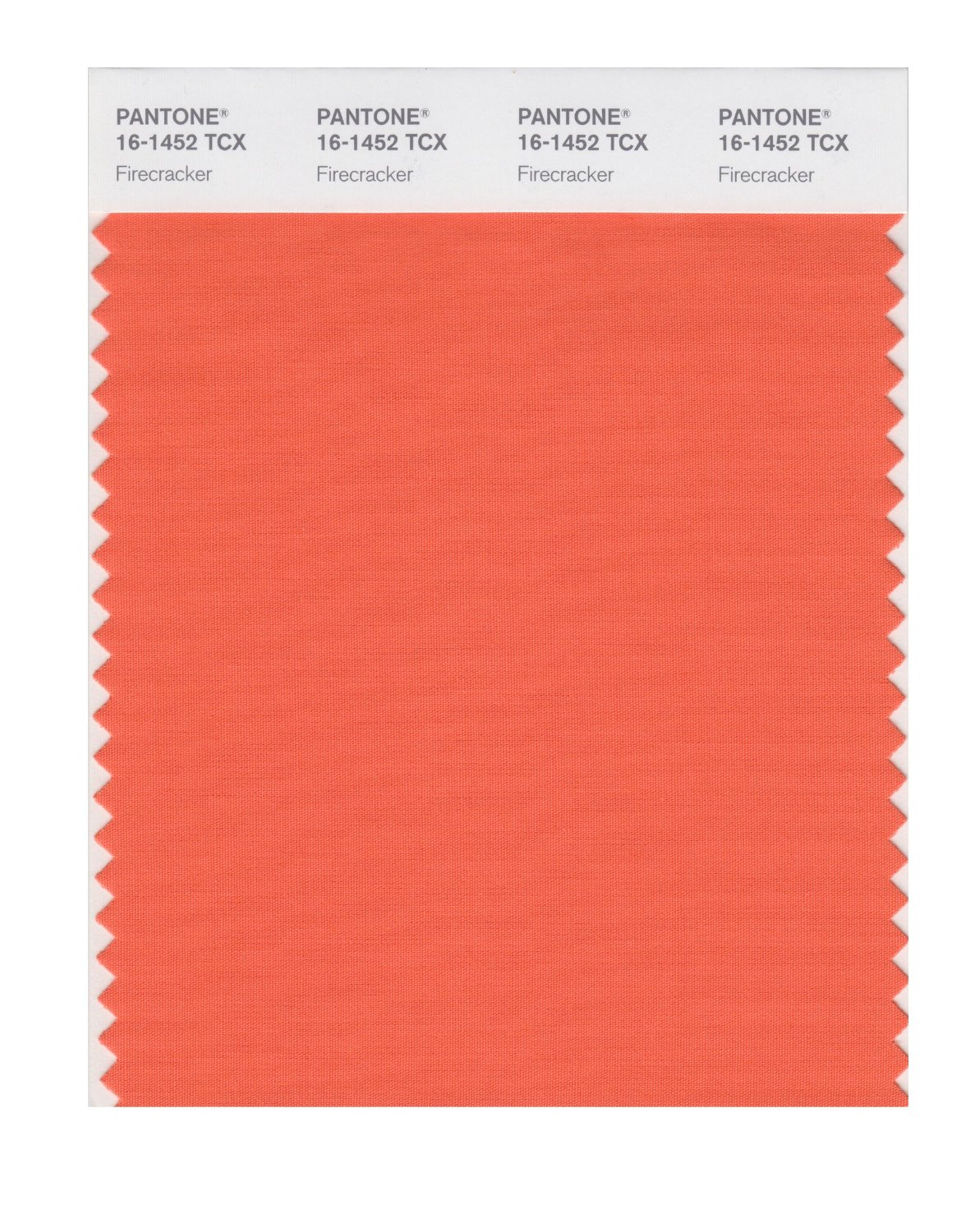 Pantone Cotton Swatch 16-1452 Firecracker