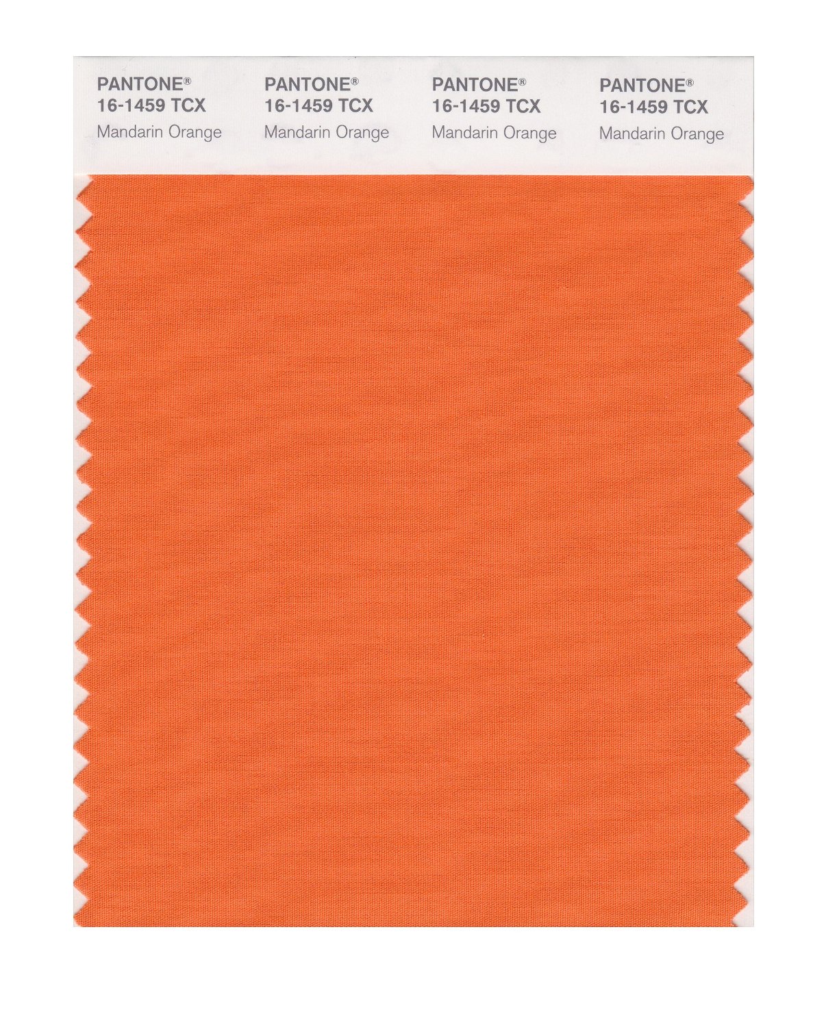 Pantone Cotton Swatch 16-1459 Mandarin Orange