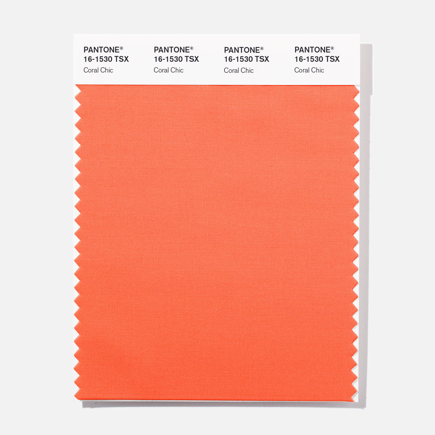 Pantone Polyester Swatch 16-1530 Coral Chic