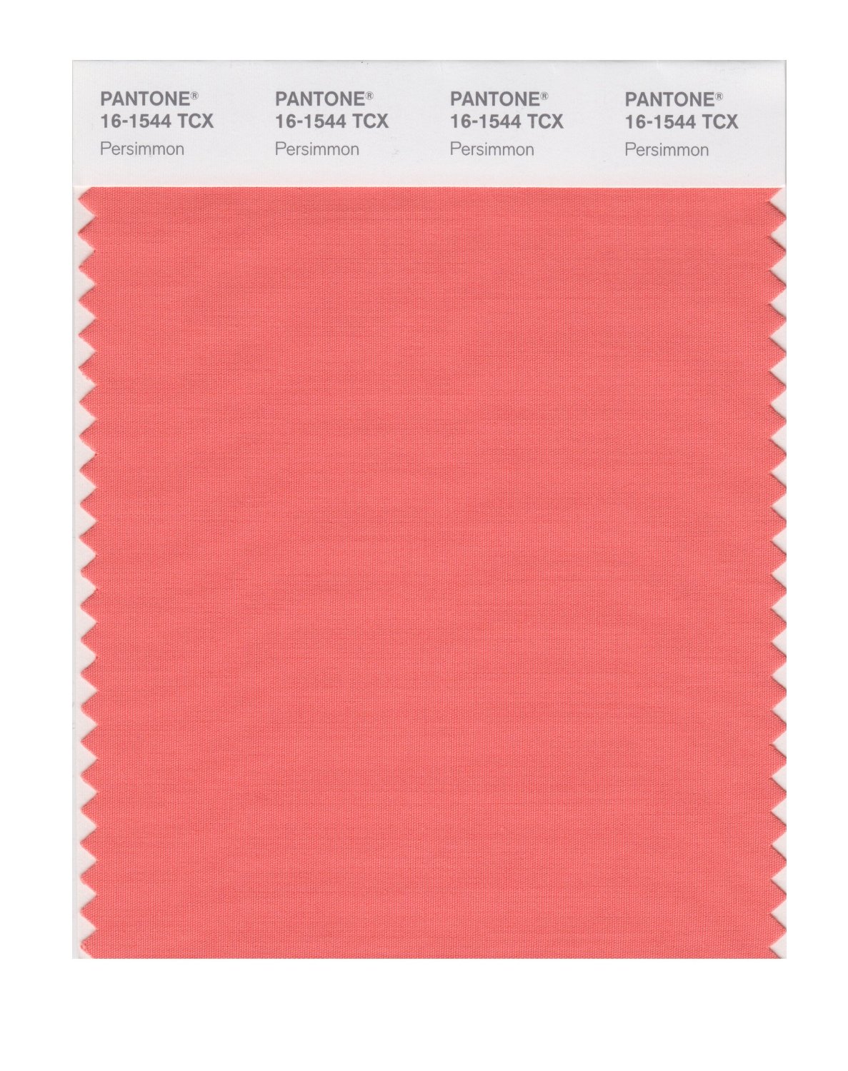 Pantone Cotton Swatch 16-1544 Persimmon