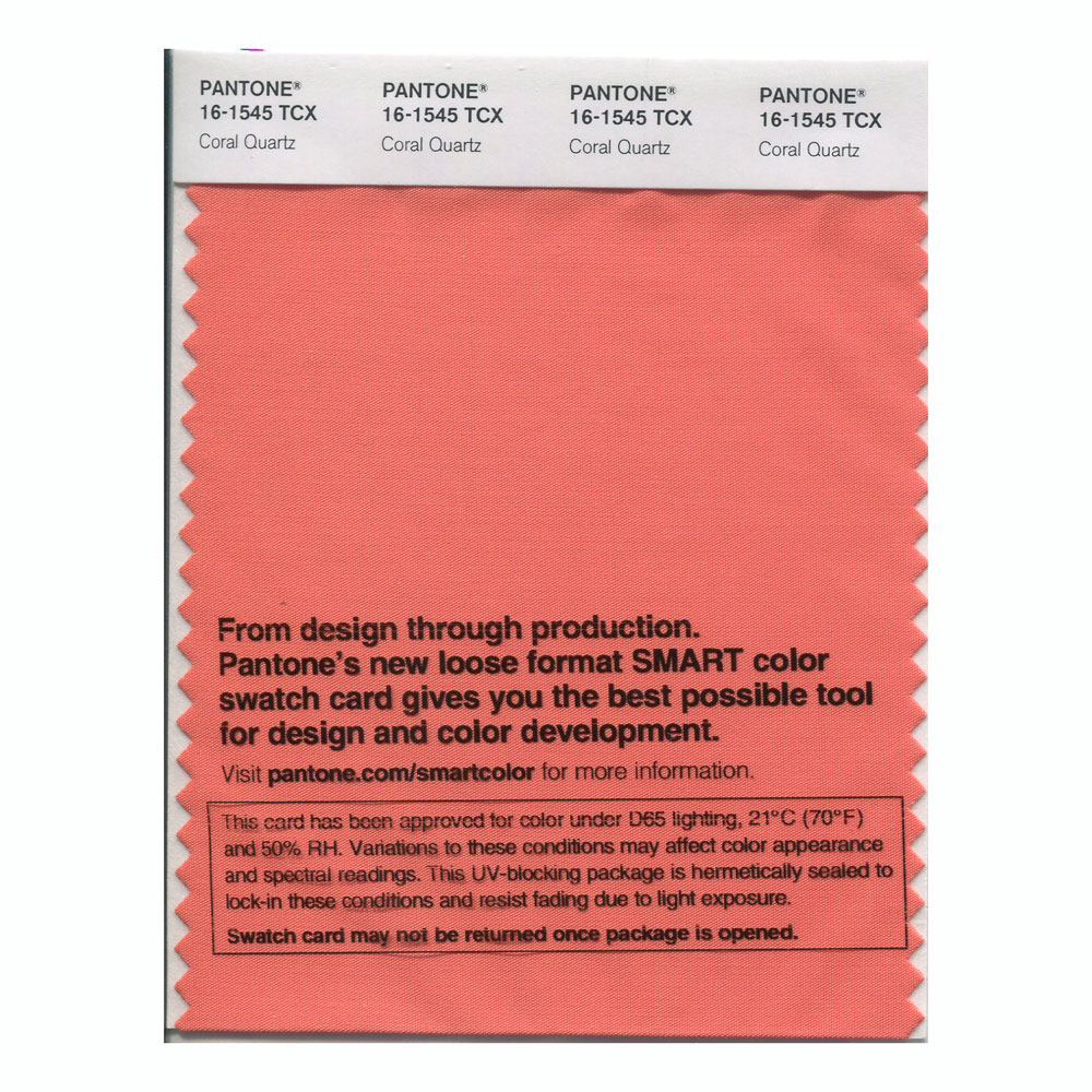 Pantone Cotton Swatch 16-1545 Coral Quartz