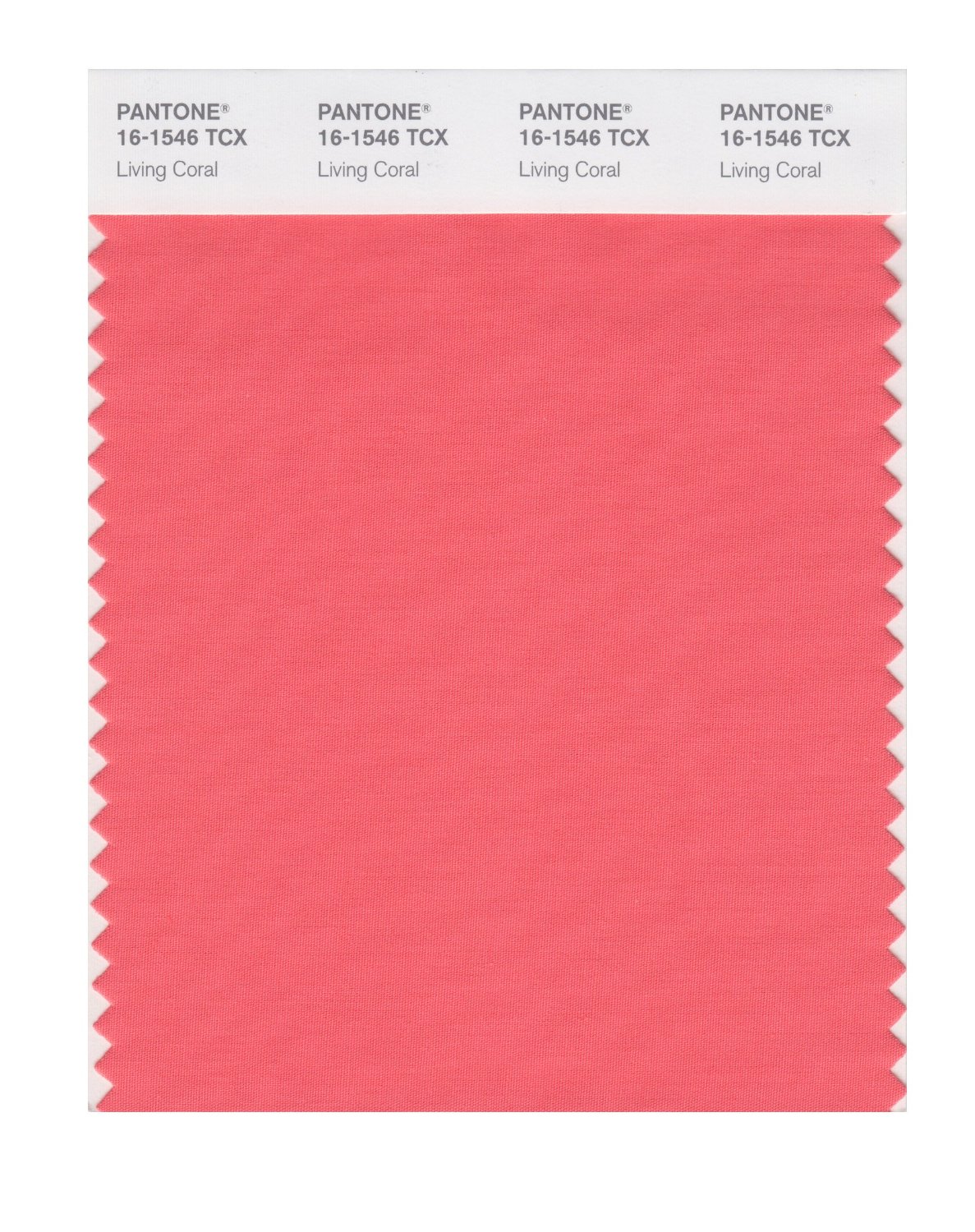 Pantone Cotton Swatch 16-1546 Living Coral