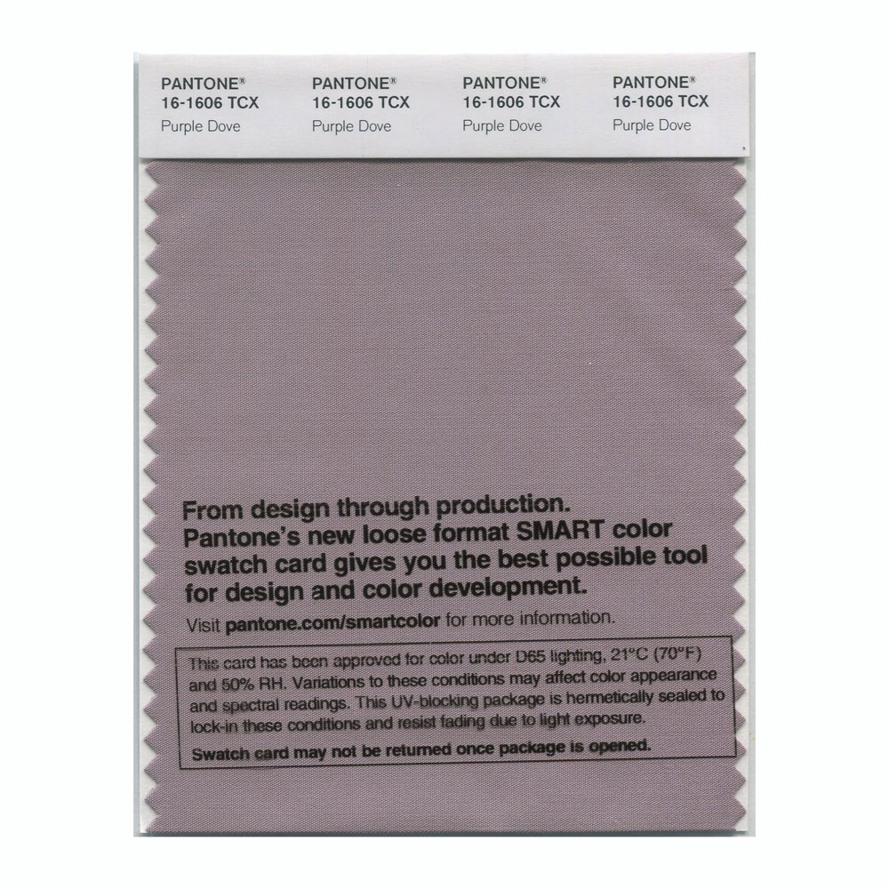 Pantone Cotton Swatch 16-1606 Purple Dove