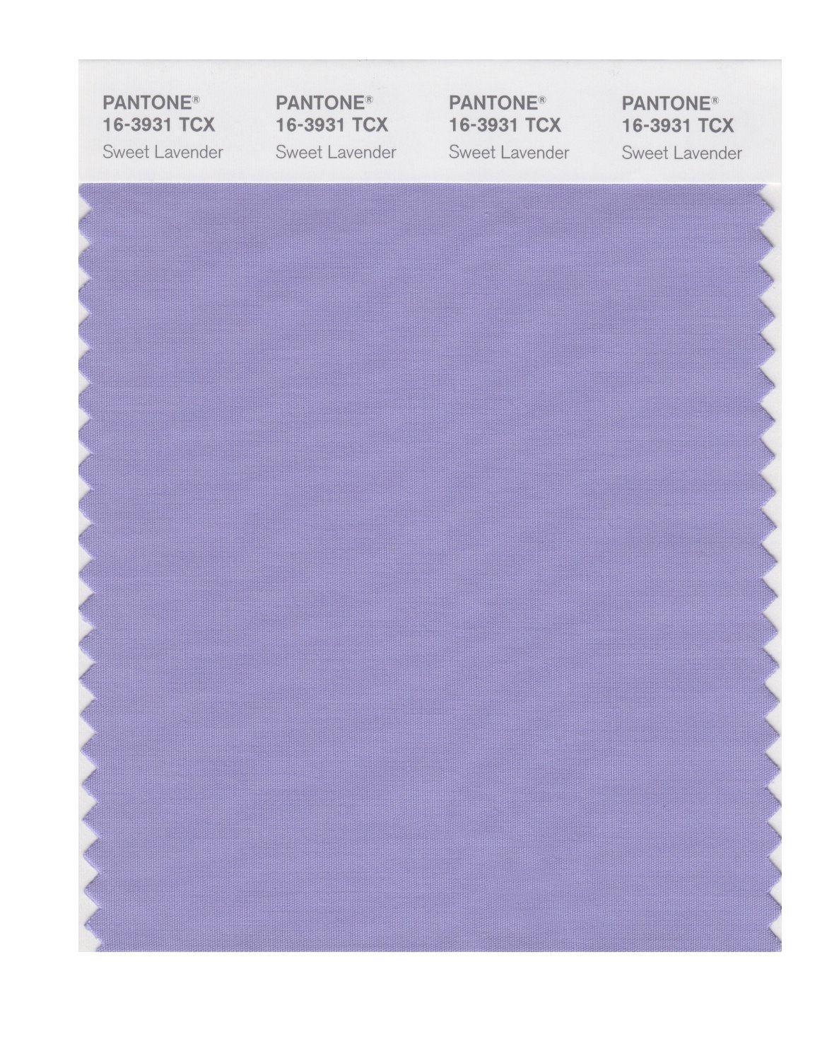 Pantone Cotton Swatch 16-3931 Sweet Lavender