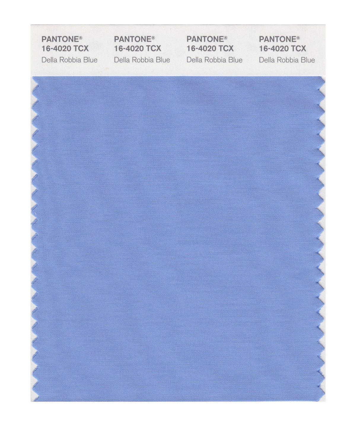 Pantone Cotton Swatch 16-4020 Della Rob Blue