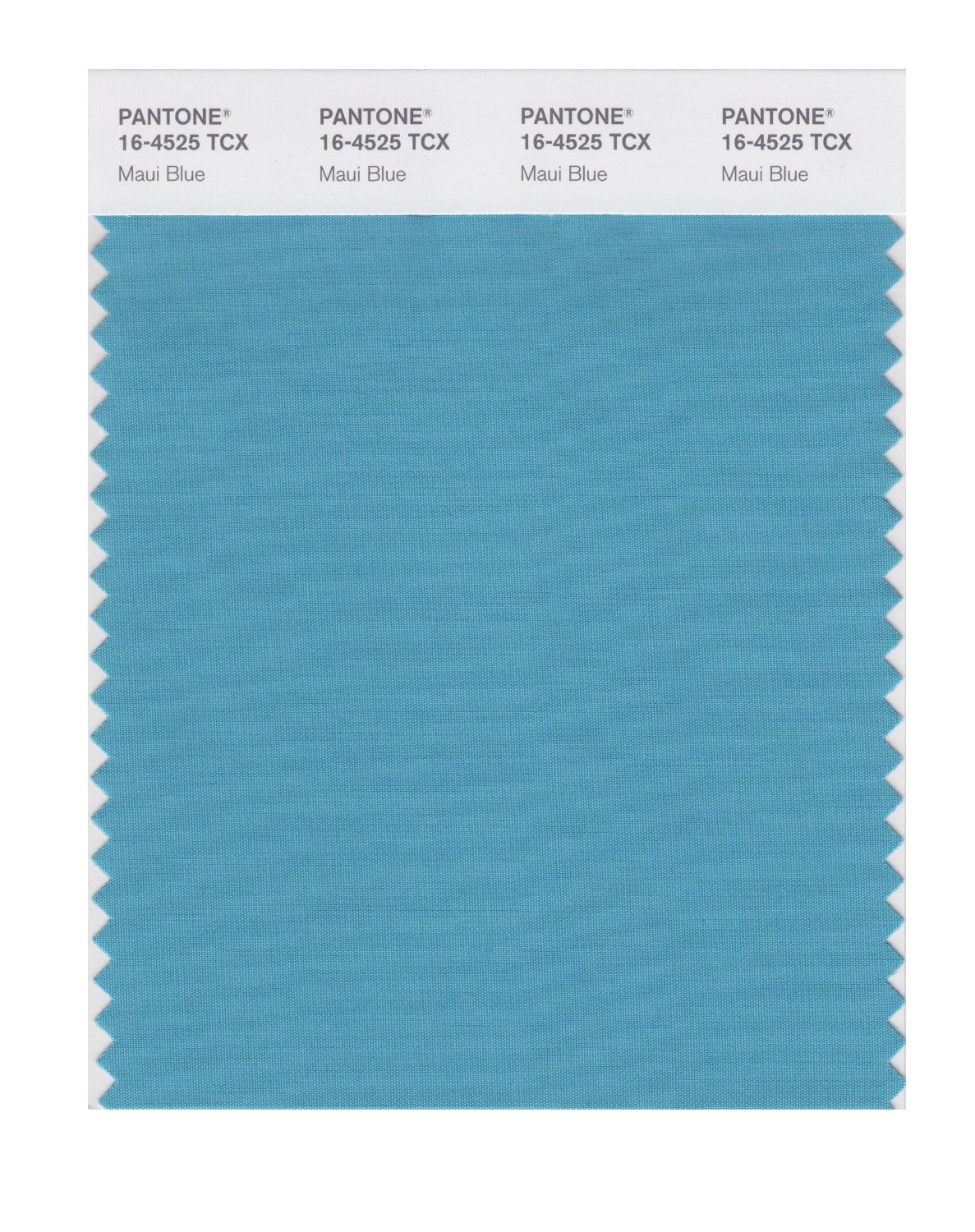 Pantone Cotton Swatch 16-4525 Maui Blue