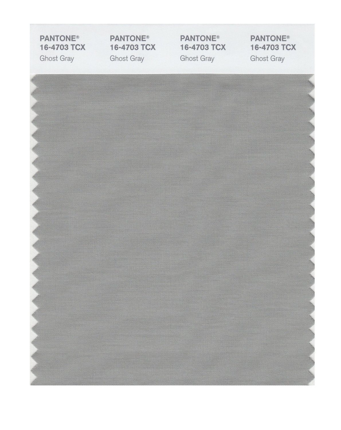 Pantone Cotton Swatch 16-4703 Ghost Gray