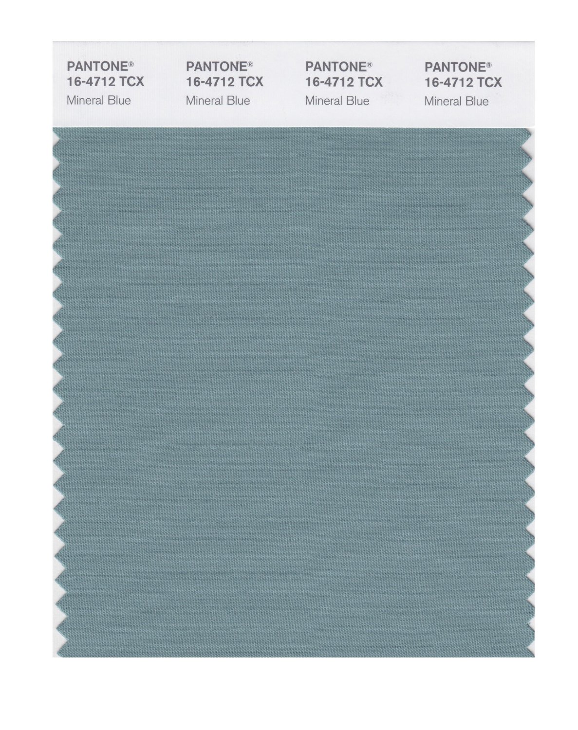 Pantone Cotton Swatch 16-4712 Mineral Blue
