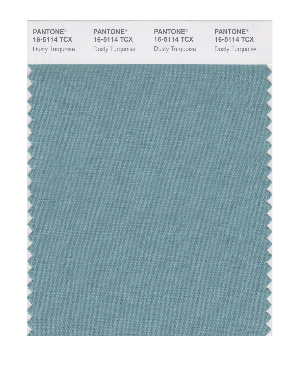 Pantone Cotton Swatch 16-5114 Dusty Turquoise