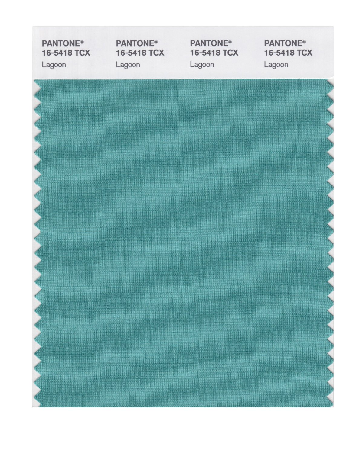 Pantone Cotton Swatch 16-5418 Lagoon