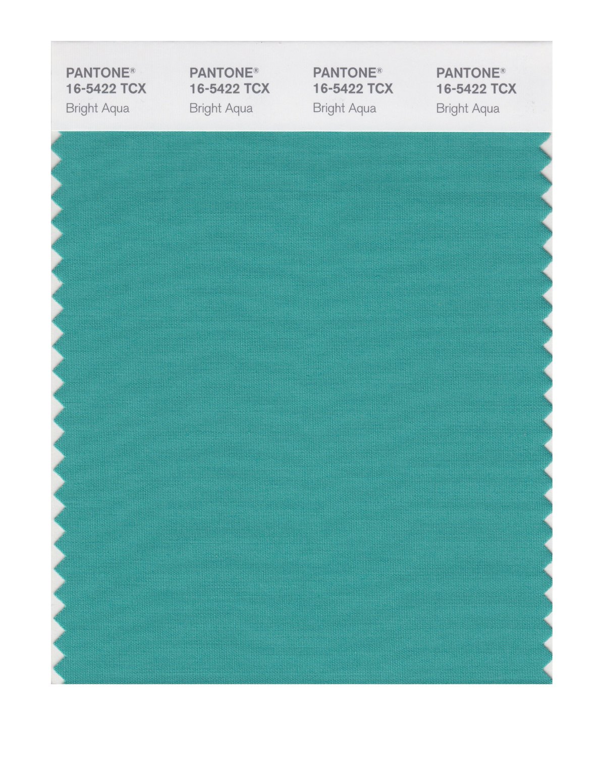 Pantone Cotton Swatch 16-5422 Bright Aqua