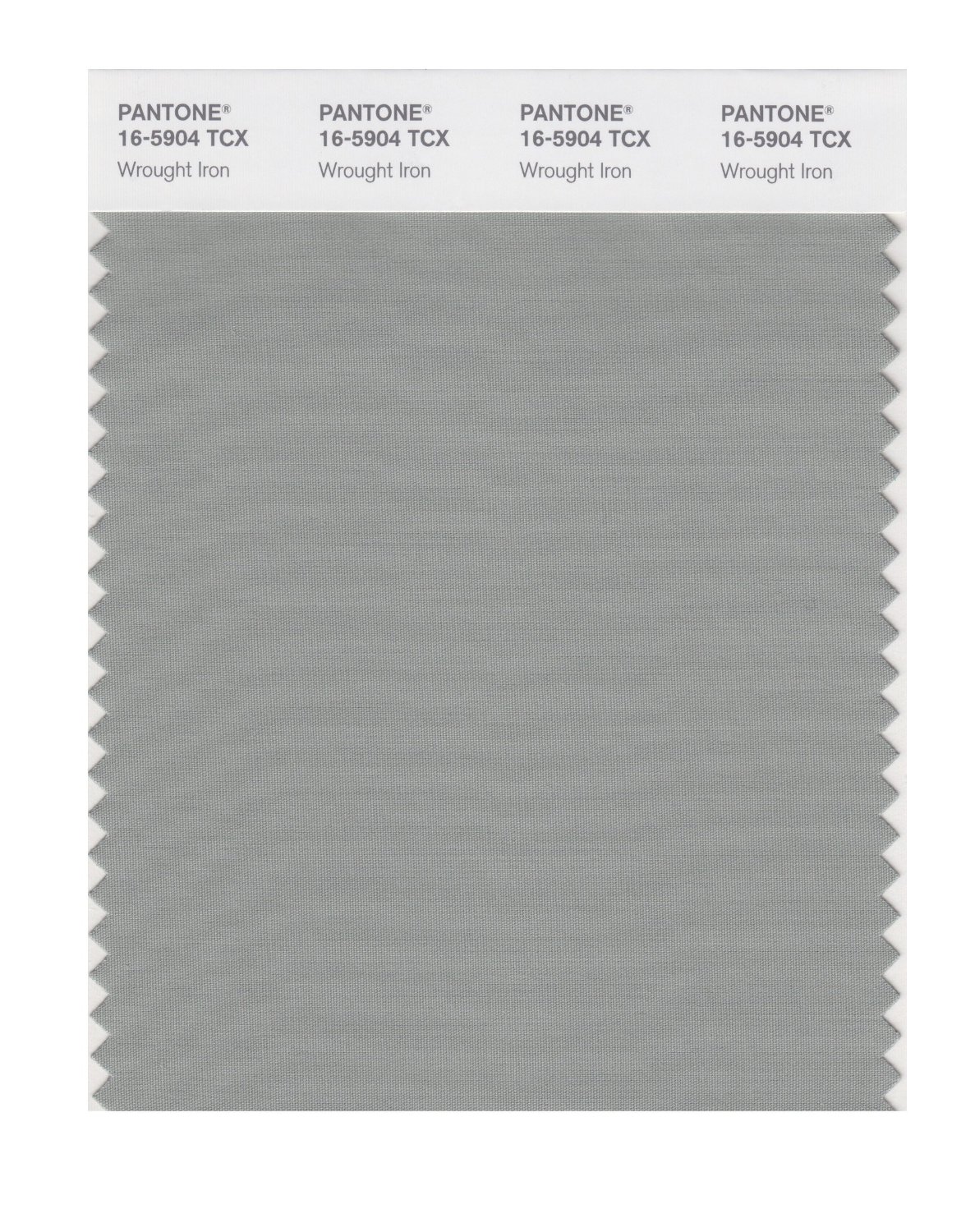 Pantone Cotton Swatch 16-5904 Wrought Iron