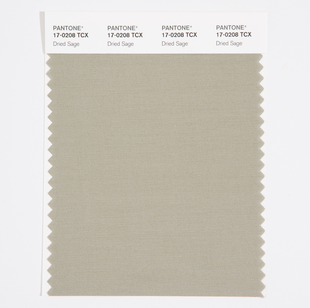 Pantone Cotton Swatch 17-0208 Dried Sage