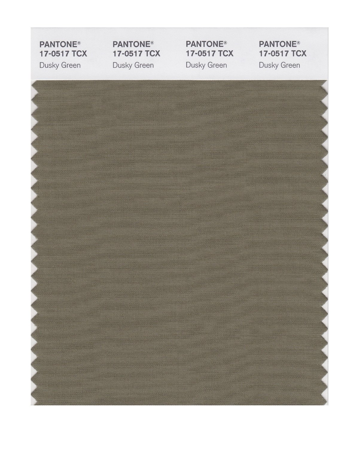 Pantone Cotton Swatch 17-0517 Dusky Green