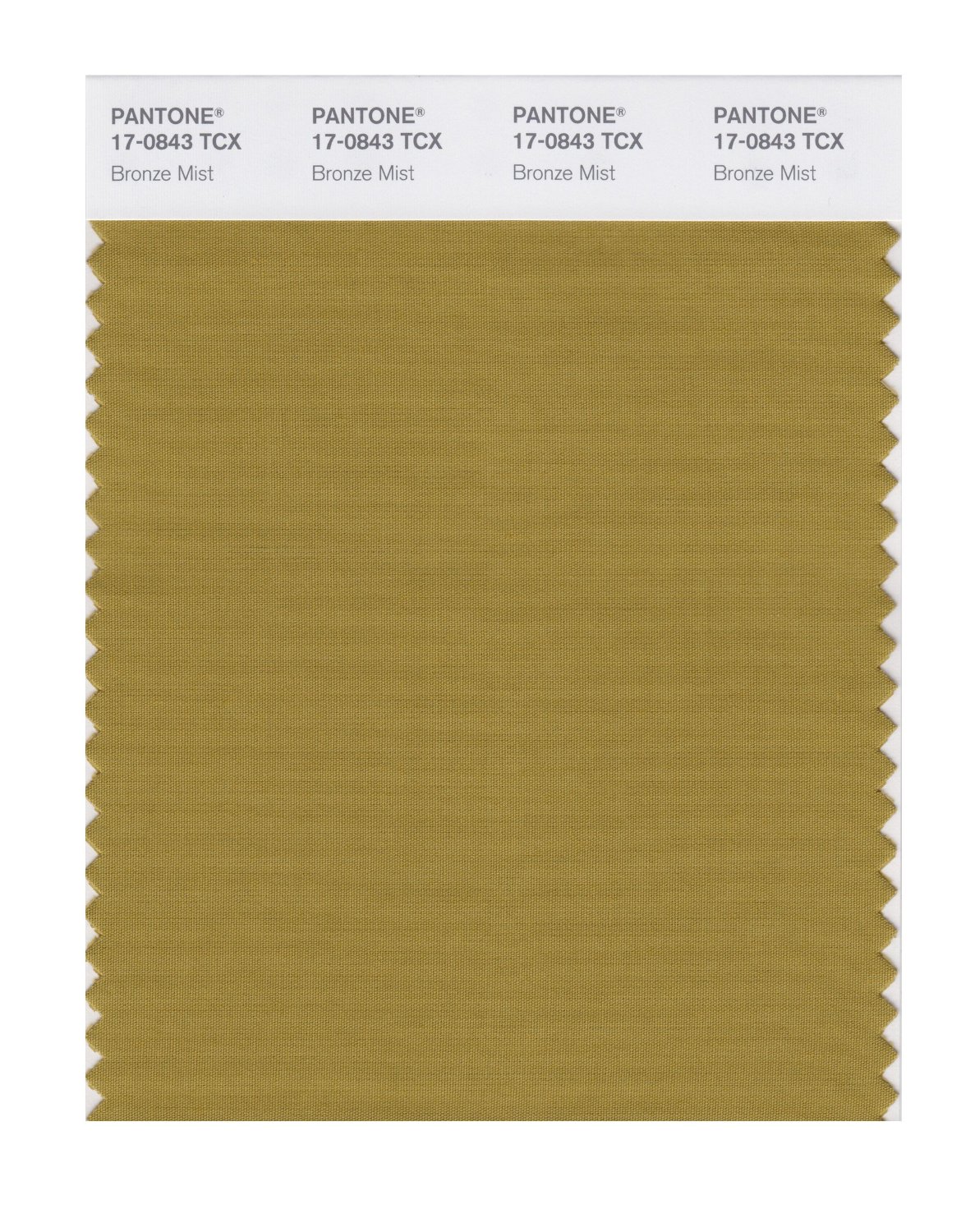 Pantone Cotton Swatch 17-0843 Bronze Mist