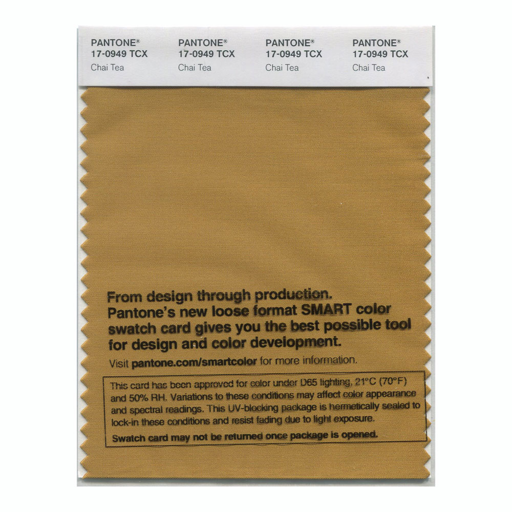 Pantone Cotton Swatch 17-0949 Chai Tea