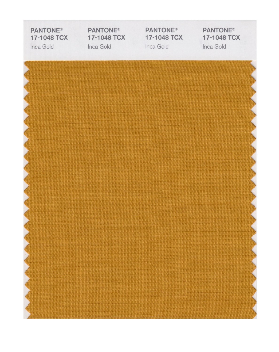 Pantone Cotton Swatch 17-1048 Inca Gold