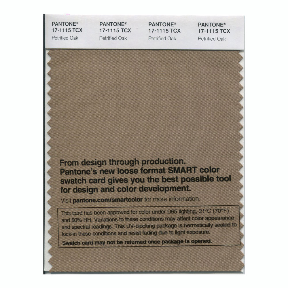 Pantone Cotton Swatch 17-1115 Petrified Oak