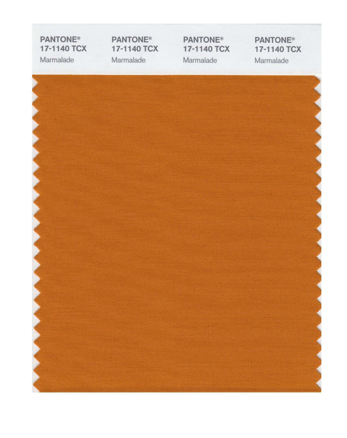 Pantone Cotton Swatch 17-1140 Marmalade