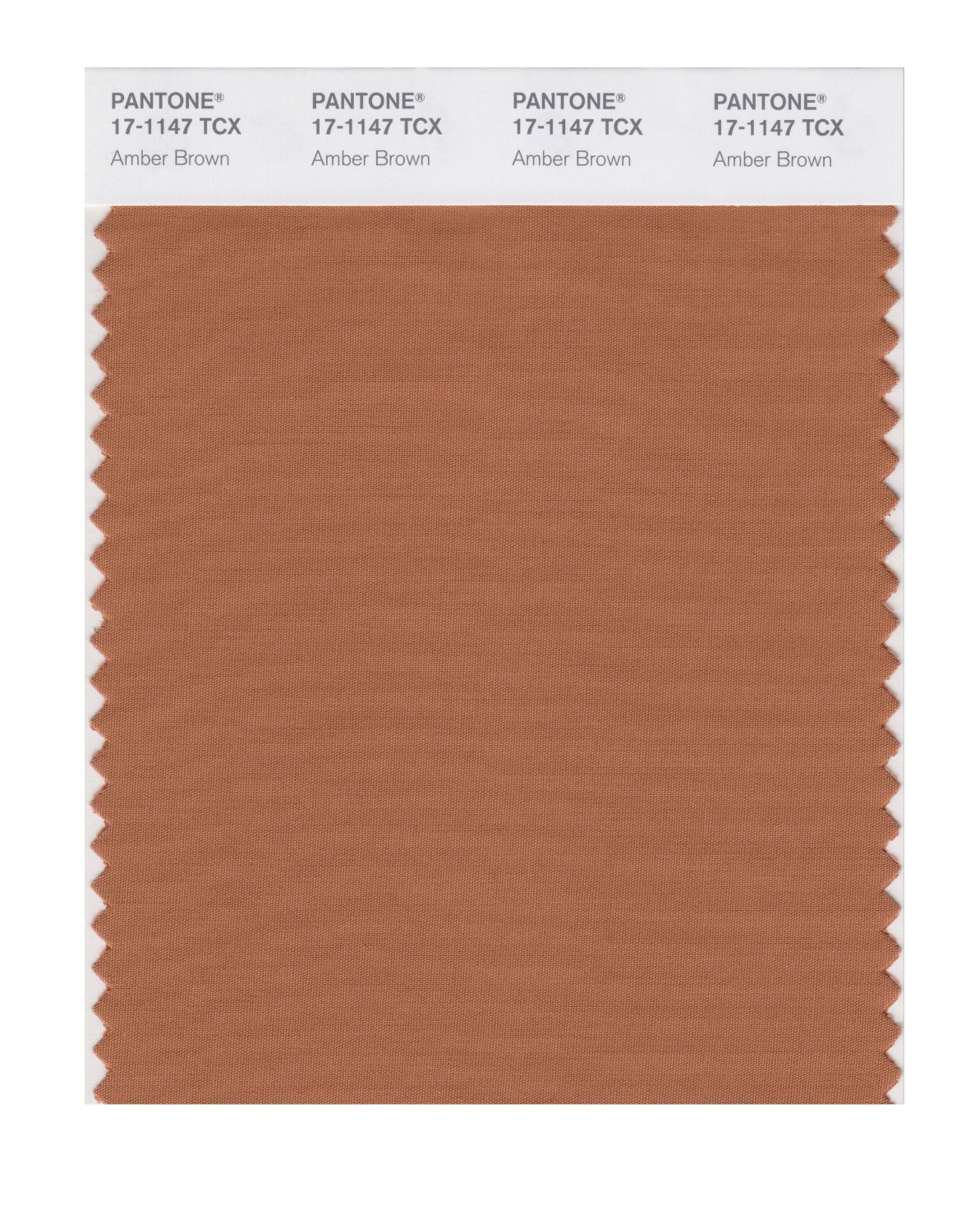 Pantone Cotton Swatch 17-1147 Amber Brown