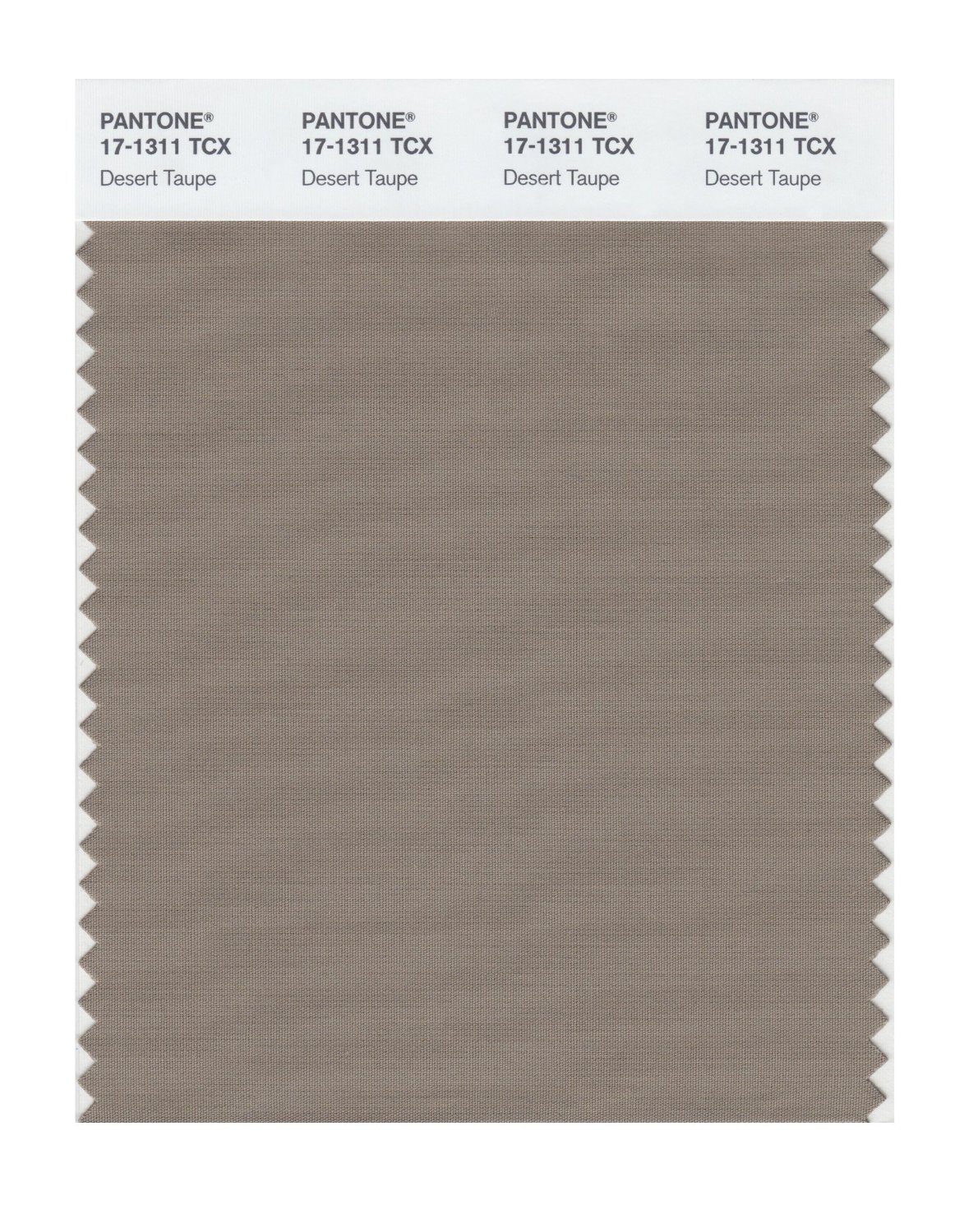 Pantone Cotton Swatch 17-1311 Desert Taupe