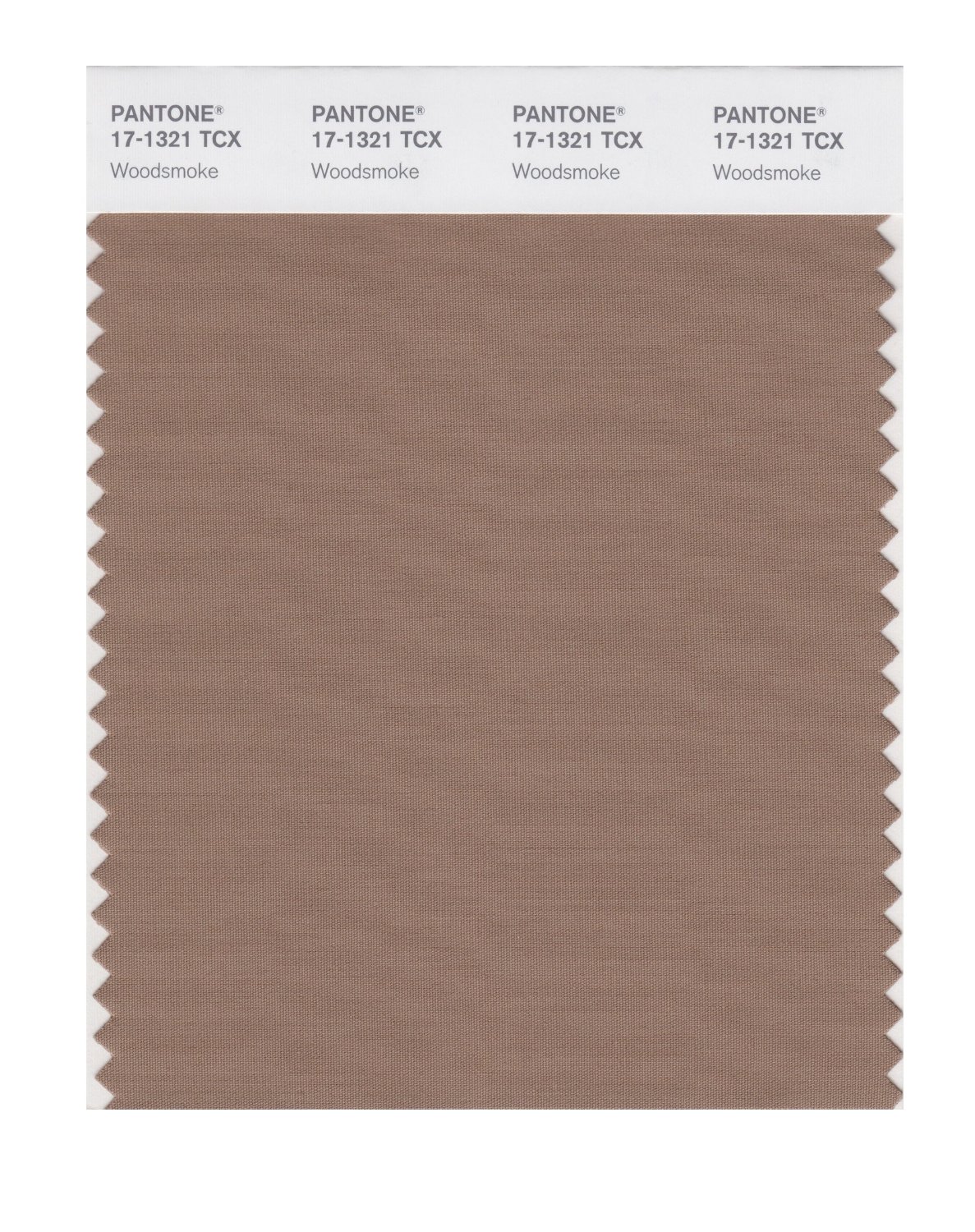 Pantone Cotton Swatch 17-1321 Woodsmoke