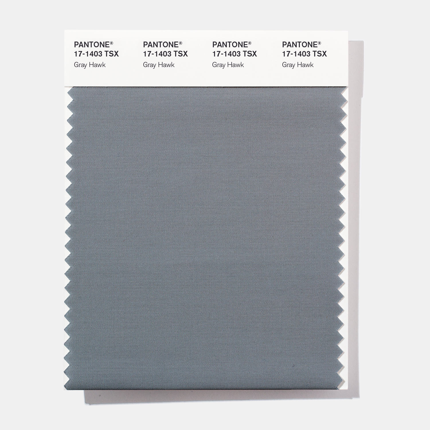 Pantone Polyester Swatch 17-1403 Gray Hawk